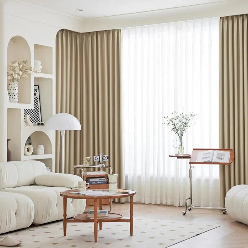 Rideau 3-en-1 phonique thermique occultant - Beige Clair