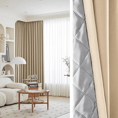 Rideau 3-en-1 phonique thermique occultant - Beige Clair