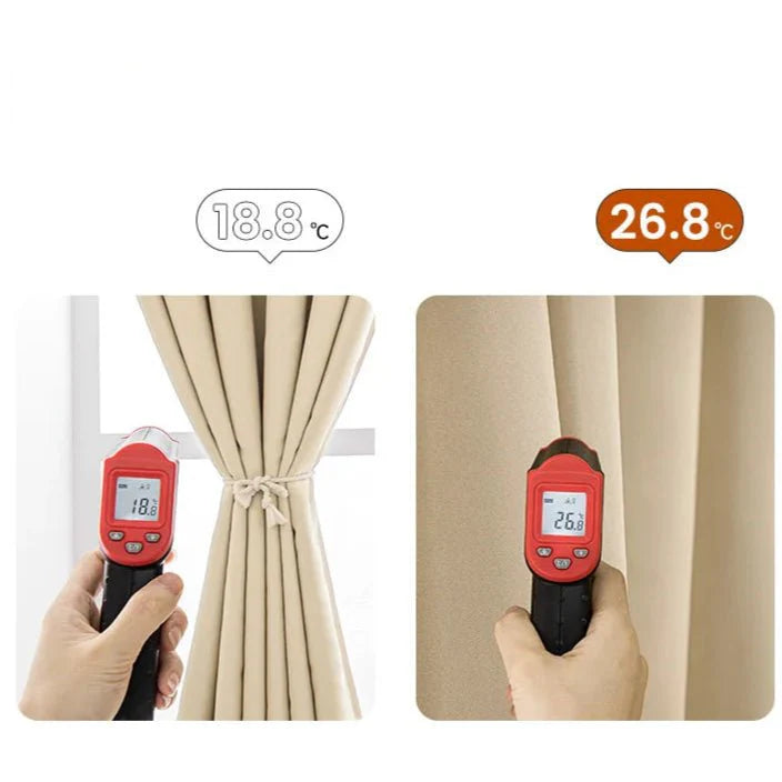 Rideau 3-en-1 phonique thermique occultant - Bleu Nuit