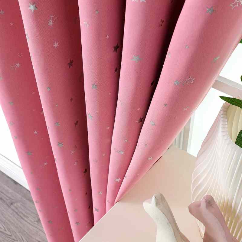 Rideau occultant rose poudré