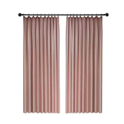 Rideau velours rose poudré cosy