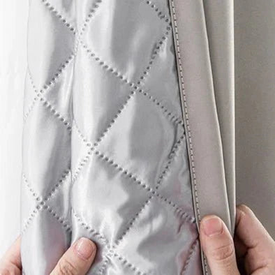 Rideau 3-en-1 phonique thermique occultant - Gris Clair