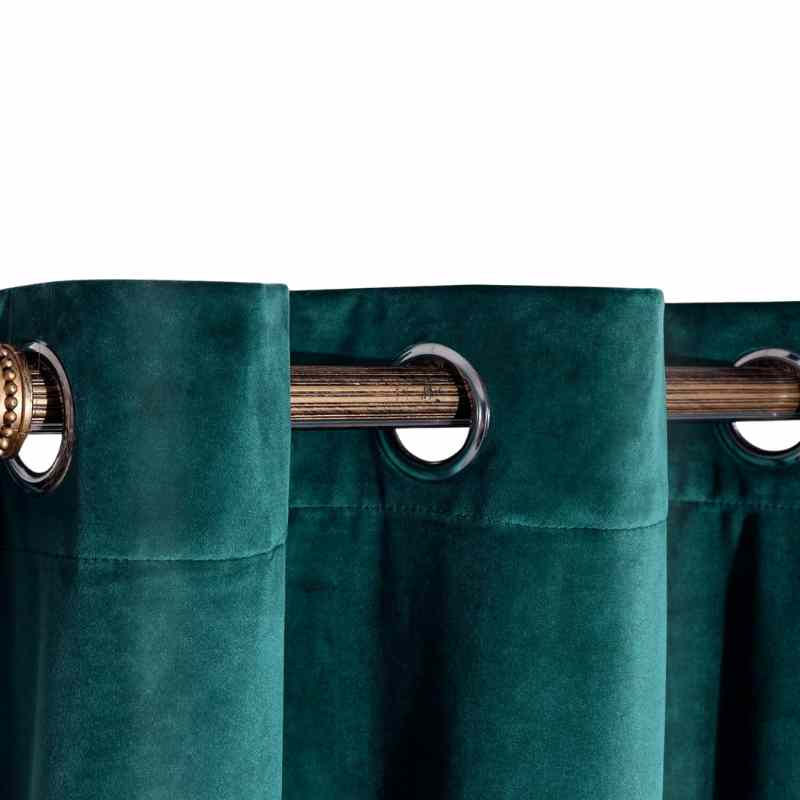 Rideau Velours Bleu Canard Prestige