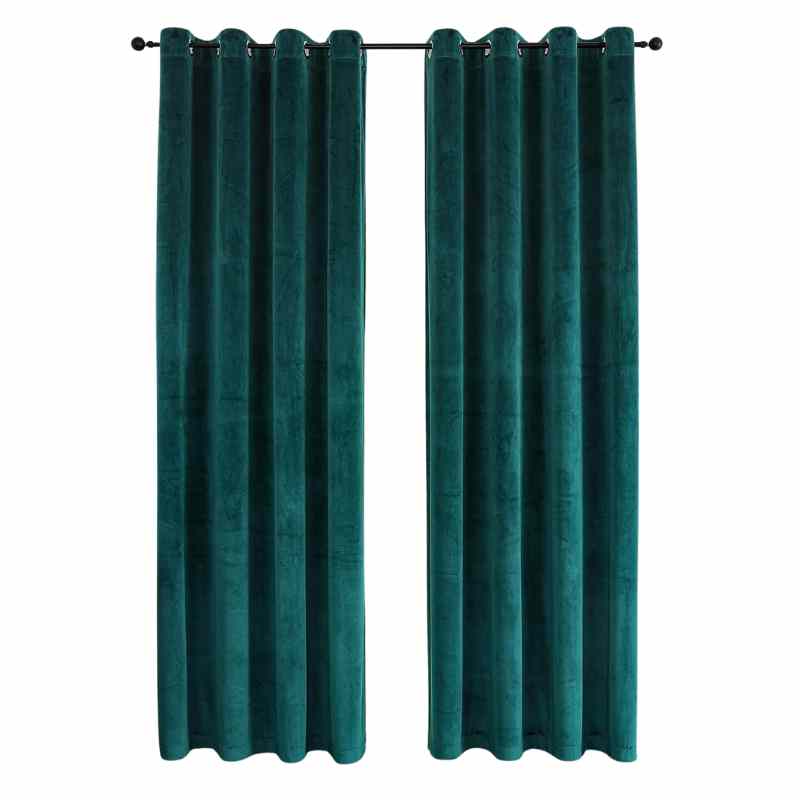 Rideau Velours Bleu Canard Prestige