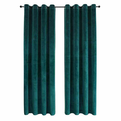 Rideau Velours Bleu Canard Prestige