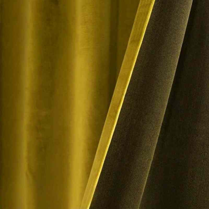 Rideau en velours moutarde de qualité supérieure