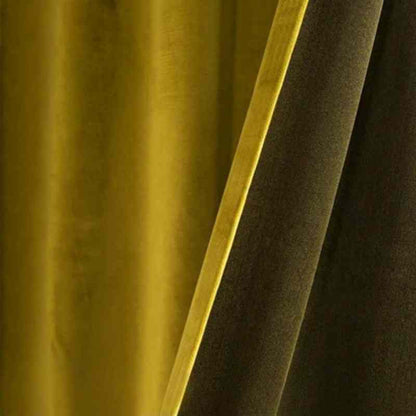 Rideau en velours moutarde de qualité supérieure