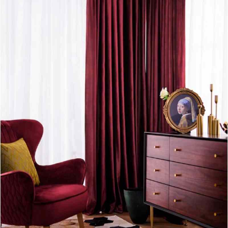 Velours Rouge - Rideau de Luxe