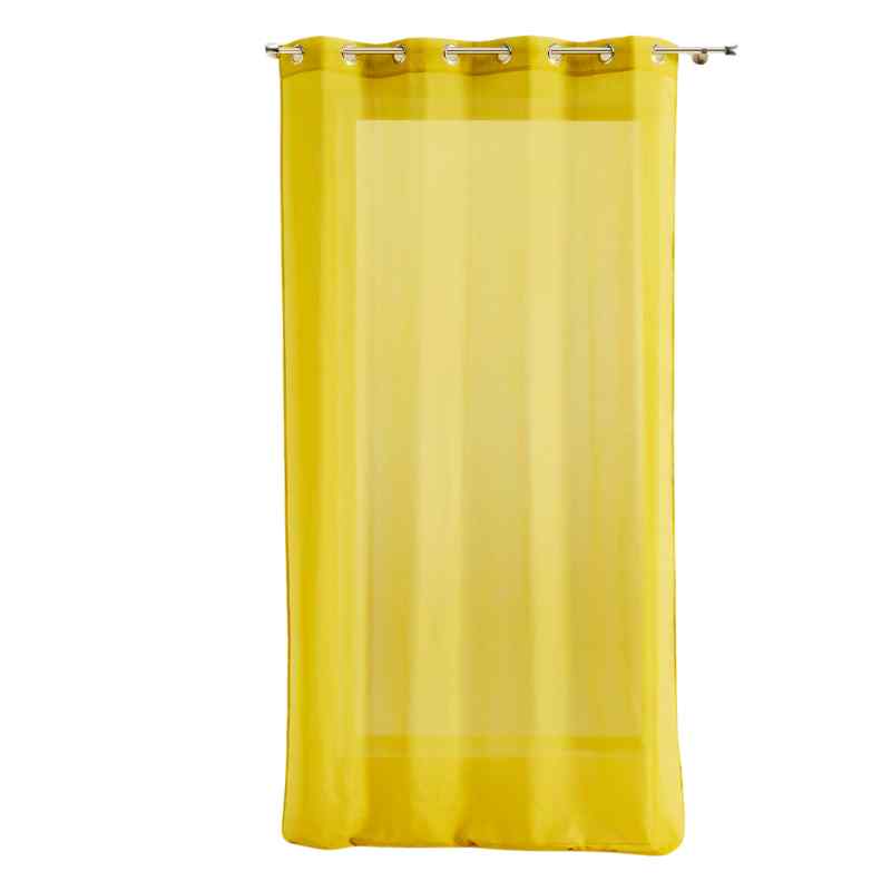 Voilage jaune pour une déco lumineuse