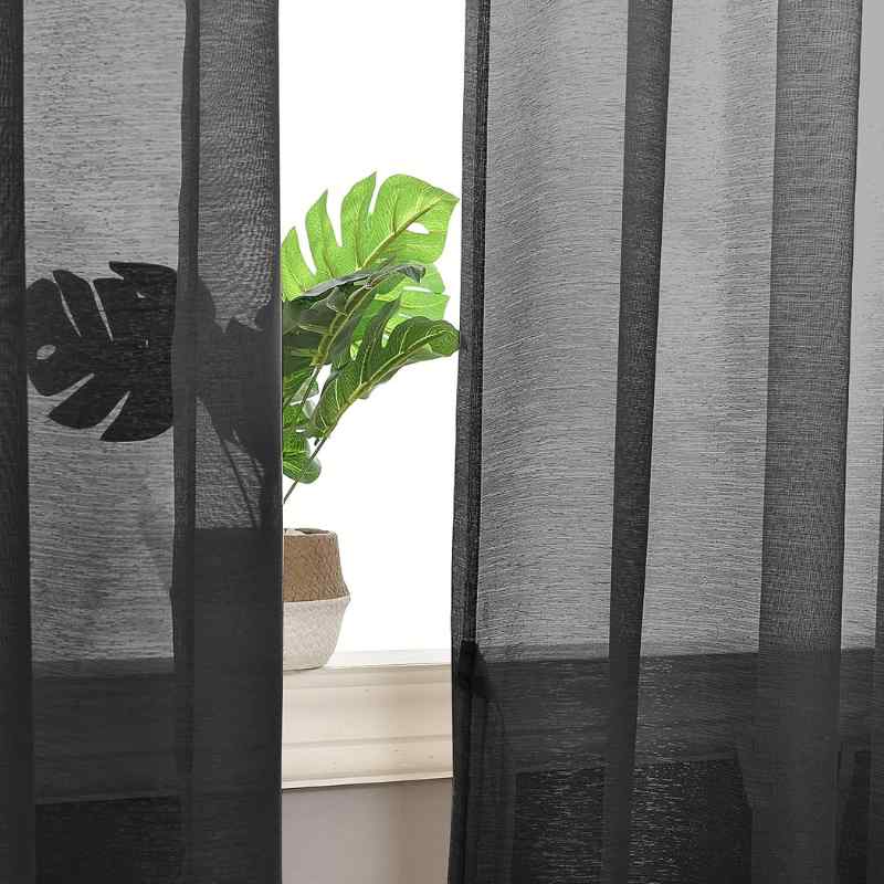 Voilage noir "Nuit Élégante"