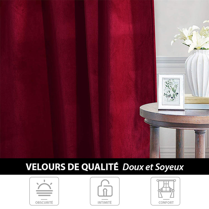 Rideau Anti-Chaleur de Luxe Bordeaux