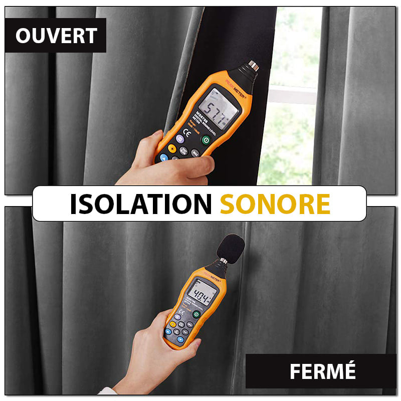 Velvetine Gris FoncéRideau Occultant