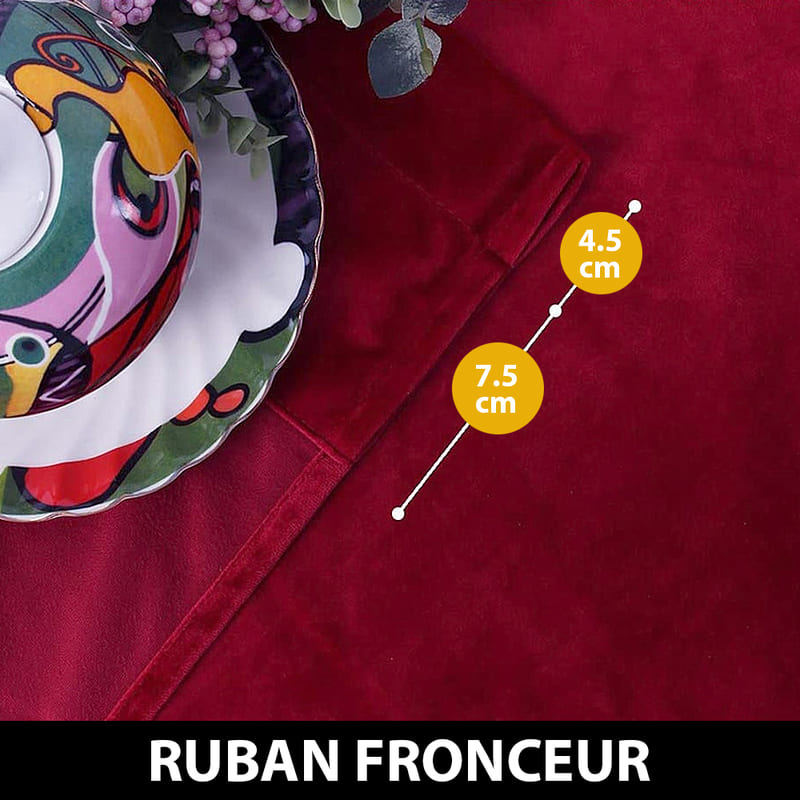 Rideau Anti-Chaleur de Luxe Bordeaux