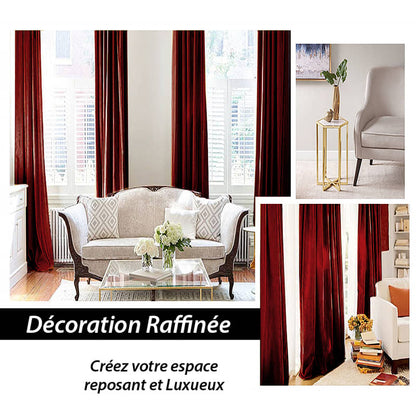Rideau Anti-Chaleur de Luxe Bordeaux