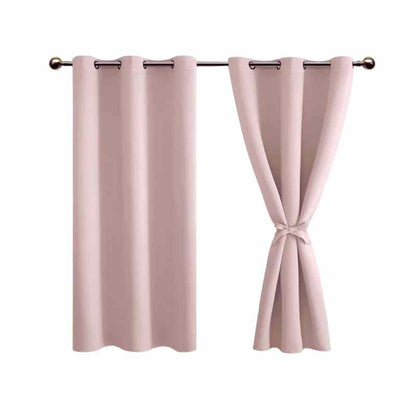 Rideaux occultants rose poudré