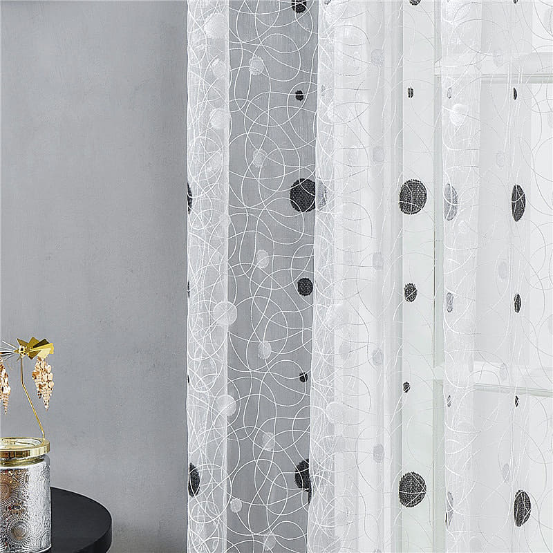 Rideau Voilage Nids d'Oiseaux Blanc Nature Chic