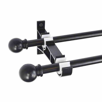 Support pour tringle à rideau double