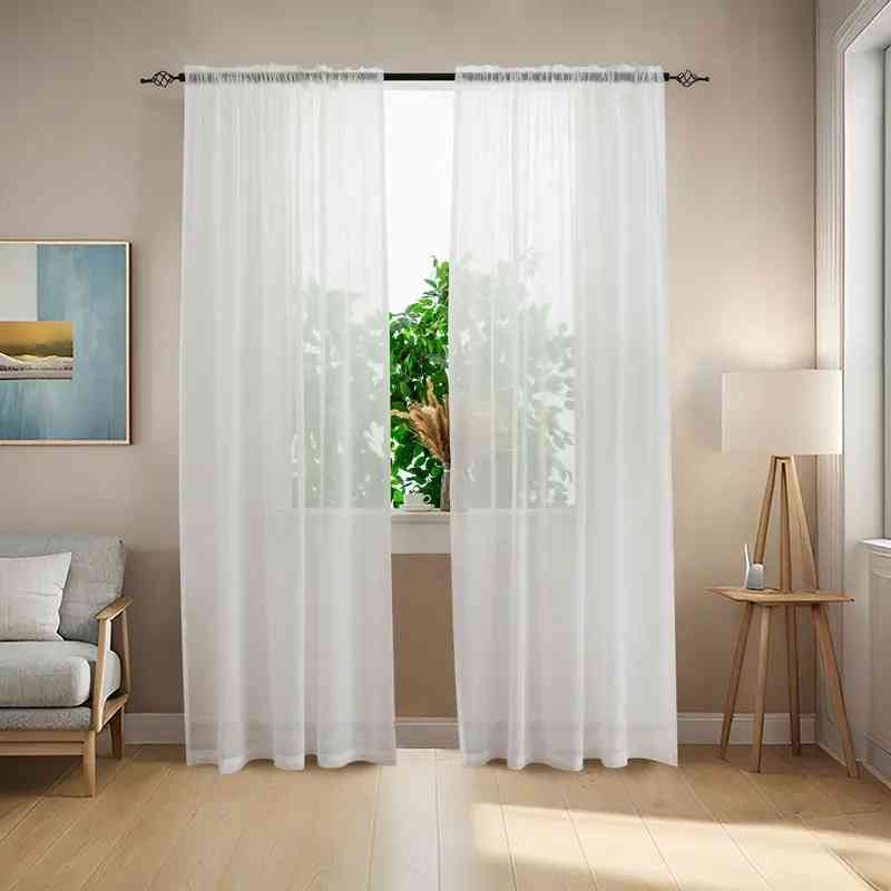 Voilage Blanc Transparent Deluxe