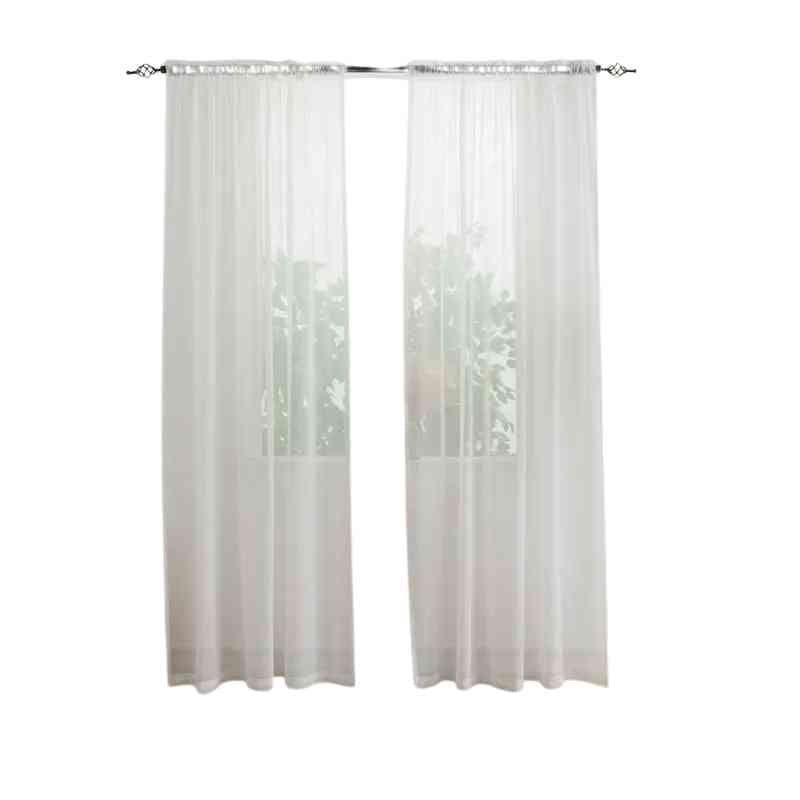 Voilage Blanc Transparent Deluxe