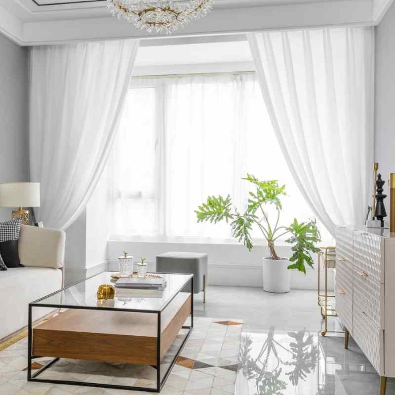 Voile Blanc Rideau - Élégance Intemporelle